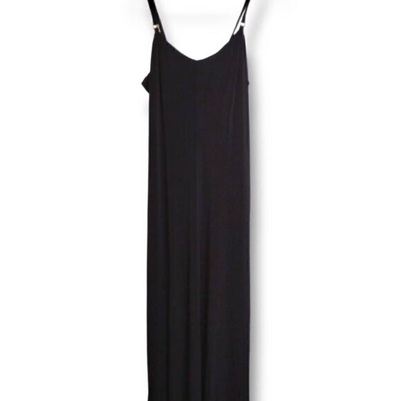 Calvin Klein Womens Gown Sz 10 Black Knit Maxi Witchycore Halloween Wedding y2k - Picture 2 of 11